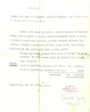Odhad domku č.p. 282 "U Cikánů". (Státní okresní archiv Zlín.